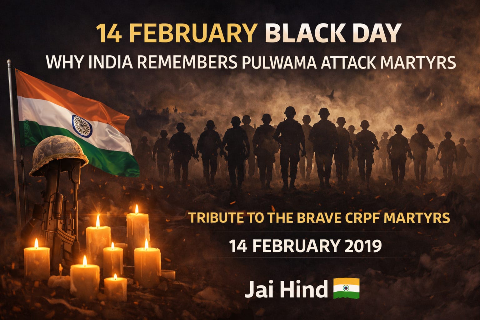 14 February Black Day : Why India Remembers Pulwama Attack Martyrs.